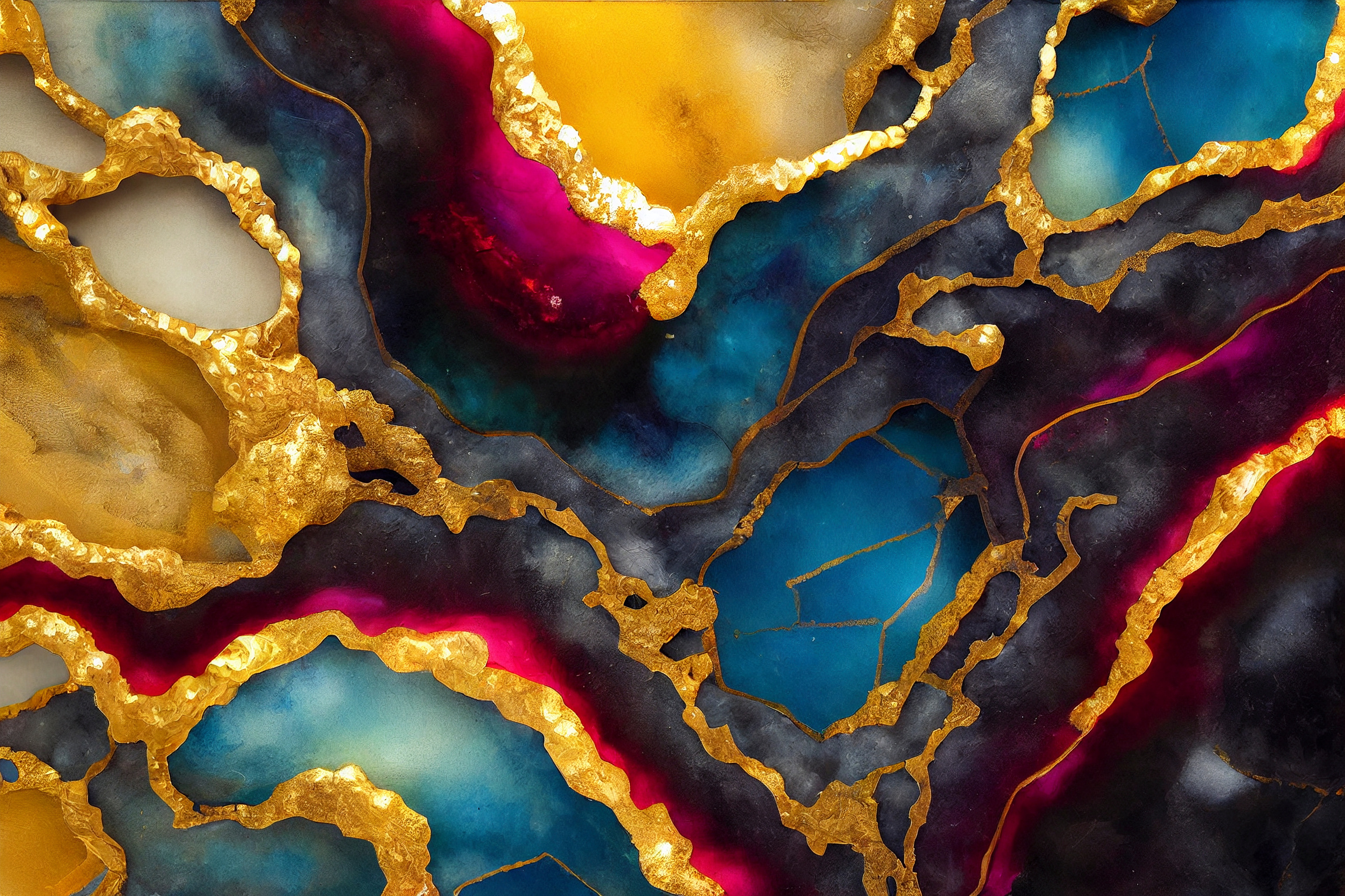 resin geode style painting in art